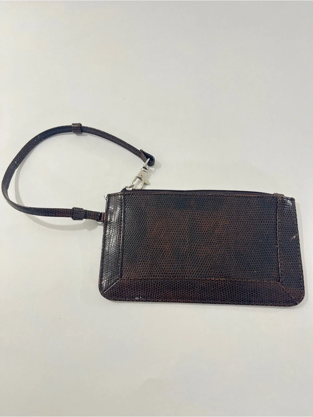 Toss design clutch Faux Alligator